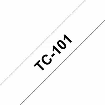 páska do štítkovače Brother TC TC-101 plast Barva pásky: transparentní Barva písma:černá 12 mm 7.7 m