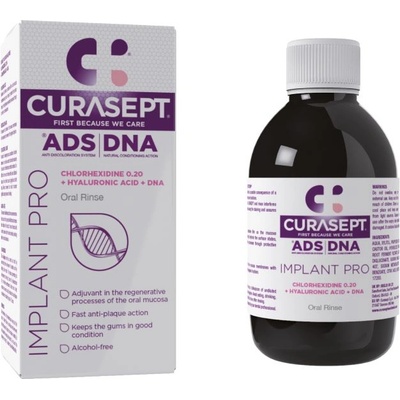Curasept ADS DNA Implant Pro Вода за уста с 0.2% хлорхексидин, 200 ml