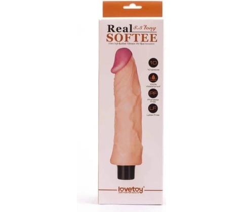LoveToy REAL SOFTEE Vibrating Dildo 8,3"