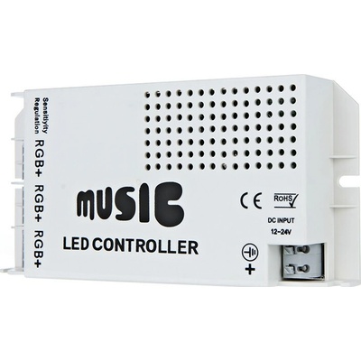 RGB Ovladač IR 12V-24V, 9A - ovládání zvukem, 24 tlačítek