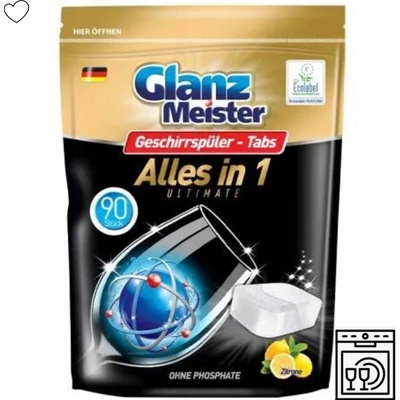 Glanz Meister Ultimate Tablety do myčky All in ONE 90 ks