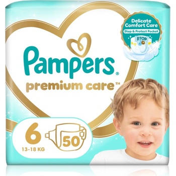Pampers Premium Care Size 6 еднократни пелени 13-18 kg 50 бр