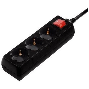 Hama 00108816 предпазител от пренапрежение Черен 3 Изход(и) за променлив ток 230 V 3 м (00108816)