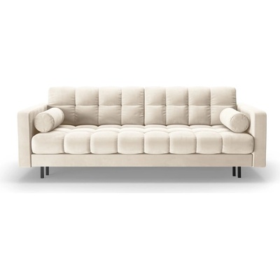 Cosmopolitan Design Кремав кадифен разтегателен диван с място за съхранение 222 cm Bali - Cosmopolitan Design (COS_3SF_51_F1_BALI1)