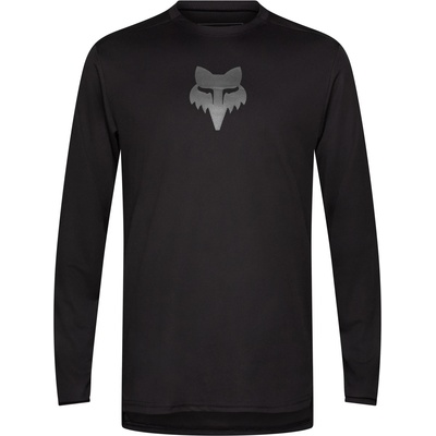 FOX Racing Мъжка фланелка с дълъг ръкав за колоездене FOX Racing Ranger L/S Jersey Fox Head Cycling jersey - Black - размер M (056-3670-0112)