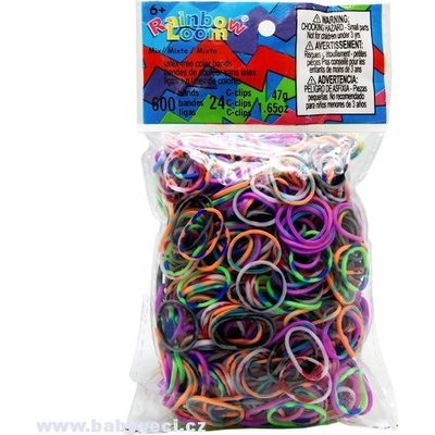 Rainbow Loom náhradní gumičky barevný mix