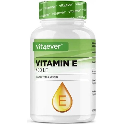 Vit4ever Vitamin E 400 IU 365 gelových kapslí