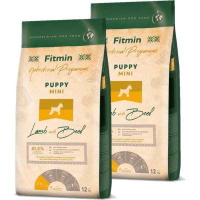 Fitmin Dog Mini Puppy Lamb & Beef 2 x 12 kg