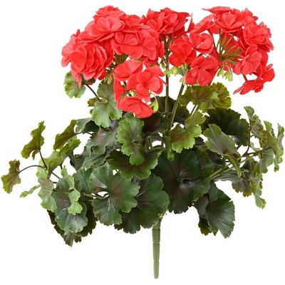 Umelá kvetina Geránium červená vonkajšia, 35cm