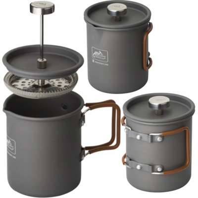 CAMP so sítkom Kanvica FRENCH PRESS 600 ml ŠEDÁ