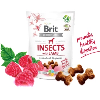 Brit Care Crunchy Cracker Insects with Lamb enriched with Raspberries 200gr
