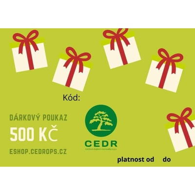 CEDR Elektronický dárkový poukaz 500 Kč