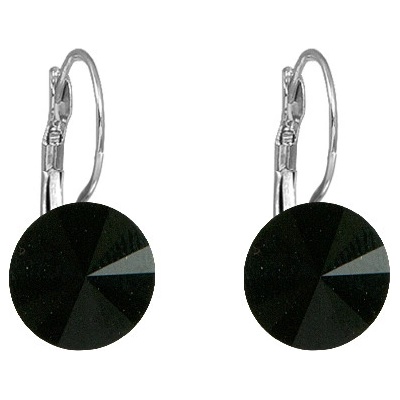JSB černé Rivoli se Swarovski Elements visací Jet 13120
