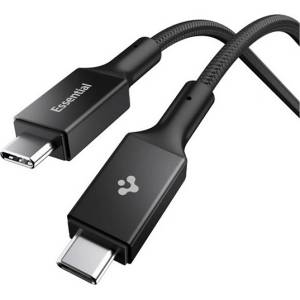 Spigen ESSENTIAL EB10015CC кабел за данни Type-C - Type-C, 150 см, ЧЕРЕН ACA10421 (ACA10421)