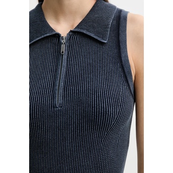 G-Star RAW Памучна рокля G-Star в тъмносиньо къса с кройка по тялото D25850-E132 (D25850.E132)