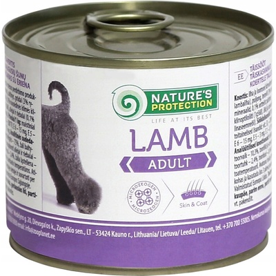 Nature's Protection pre dospelého psa s jahňacím mäsom 200 g