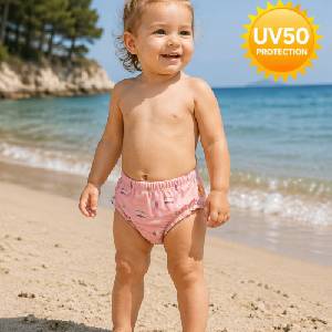  Fresk: Памперс бански за момиче с къдрички - UPF 50 защита Surf Girl (FR-SW2425-61-62)