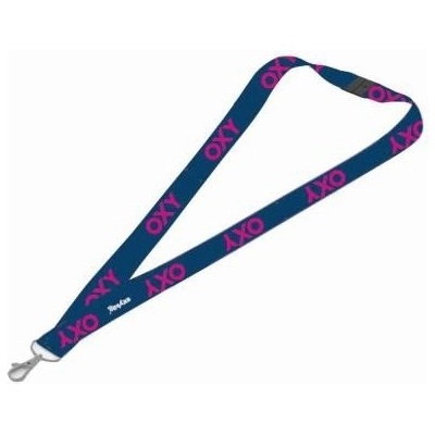 Šňůrka na krk s karabinkou Oxy Blue Line Pink