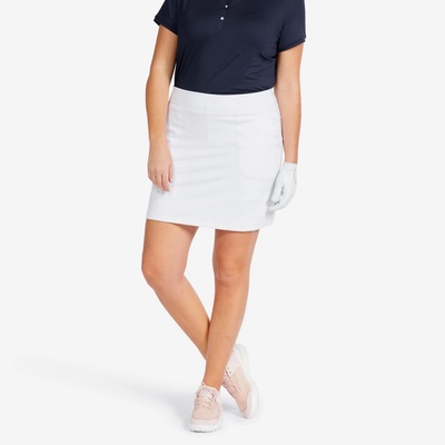 Inesis dámska golfová sukňa so šortkami WW500 biela