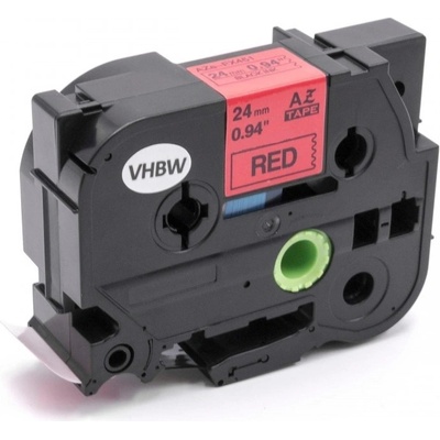 Compatible Brother TZe-V451, 24mm x 5, 5m, черен печат / червен фон, винил, съвместима лента (TZeV451)