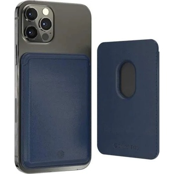 Image 1 of SwitchEasy MagWallet Leather Card Holder with MagSafe - кожен портфейл (джоб) за прикрепяне към iPhone с MagSafe (тъмносин)