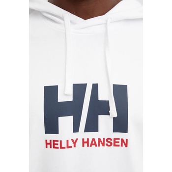 Helly Hansen Памучен суичър Helly Hansen HH LOGO в бяло с качулка с принт 30394 (30394)