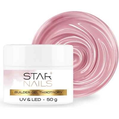 Starnails Uv Led Builder gel Thixotropy stavební tixo gel s tekutou pamětí Nude pink 004 50ml