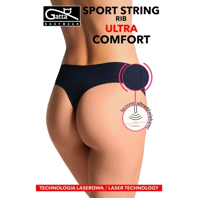 Gatta Прашки Stringi-Sport-Ult-Rib-BeigeV-63861-Beige - Черен, размер XL