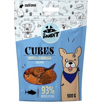 VetExpert Mr. Bandit CUBES Salmon fish - лакомство за куче, кубчета от сьомга 500 гр - Полша
