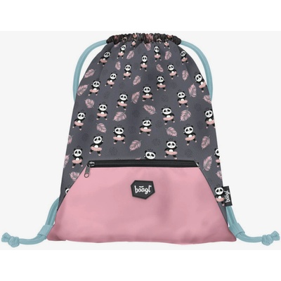 Baagl Сива училищна чанта с джоб панда Baagl BAAGL | Siv | Момичешки | ЕДИН РАЗМЕР