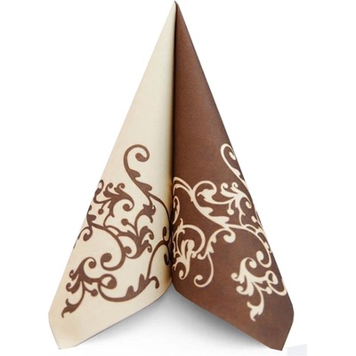 Mank 88324 obrúsky Airlaid Dinner Pomp krémová mocca 50ks 40x40cm