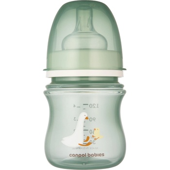 Canpol babies Антиколик шише с широко гърло Canpol - Easy Start, Goose, 120 ml (35/244C)