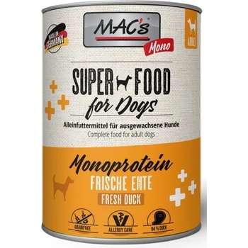 MAC's Mac’s Dog Monoprotein Adult, консерва за пораснали кучета с чувствителни стомаси, БЕЗ ЗЪРНО, с пуйка (мин. 70% месо), 400 гр - Германия - 971VE