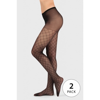 Evona 2PACK Punčochové kalhoty Ella 20 DEN černá