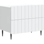 vidaXL Нощен шкаф Бяло 62 x 34, 5 x 49, 5 см Инженерна дървесина (894315)