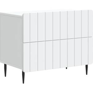 vidaXL Нощен шкаф Бяло 62 x 34, 5 x 49, 5 см Инженерна дървесина (894315)