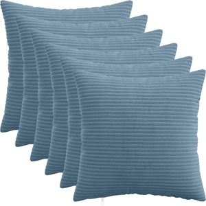 vidaXL Калъфка за възглавница 6 pcs HEERLEN Синьо 45 x 45 cm кордурой (910403)
