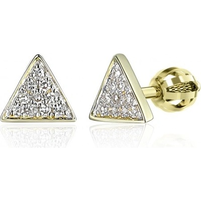 Gems geometrické pecky Parvati kombinované zlato s brilianty šroubek 585-38-3-8007.2ZB0.0.00.HSISC.000.05