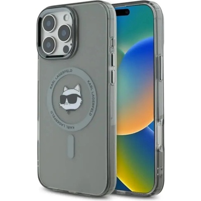 KARL LAGERFELD Калъф Karl Lagerfeld IML Metal Choupette Head MagSafe iPhone 16 Pro - черен (3666339318222)