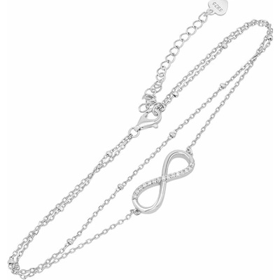 Eppi Stříbrný minimalistický náramek na nohu LB50184 – Zbozi.Blesk.cz
