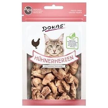 Dokas mrazem sušená kuřecí srdíčka pro kočky 15 g