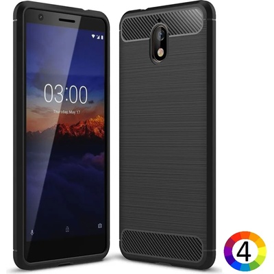 Nokia 3.1 / Nokia 3 2018 Удароустойчив Carbon Fiber Калъф и Протектор