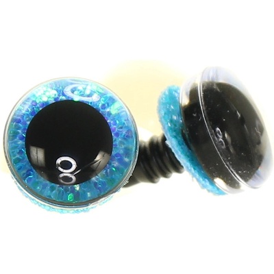 Oči třpytivé tyrkysové 14 mm