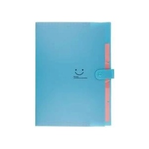 Beniamin Plastic briefcase with snap blue A4 blue Benjamin