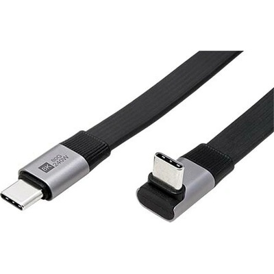 Roline 11.02.9097 USB4 80Gbps USB C(M) - USB C(M) lomený PD 240W plochý 0,8m černý