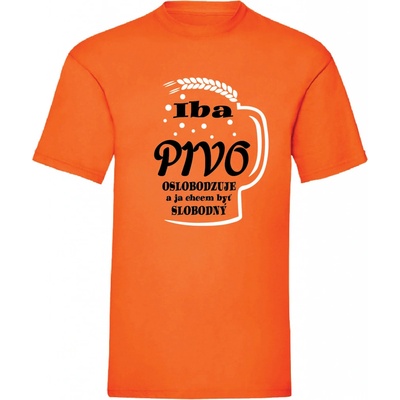 Iba pivo oslobodzuje pánske tričko orange
