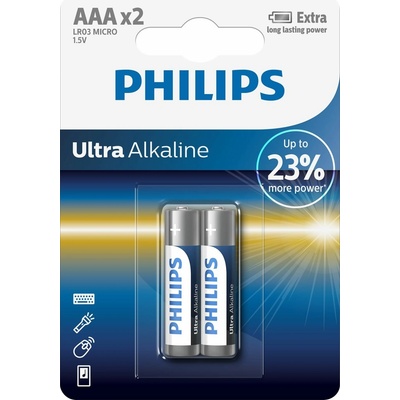 Philips Ultra Alkaline AAA 2ks LR03E2B/10