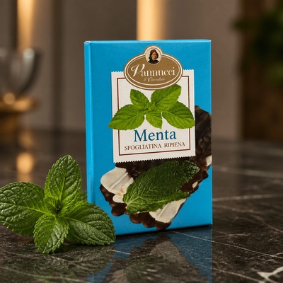 Vannucci Menta extra horká plnená mätovým krémom 35 g