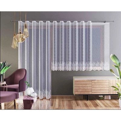 Hotová záclona nebo balkonový komplet, Nela, bílá 200 x 250 cm dveře – Zboží Mobilmania