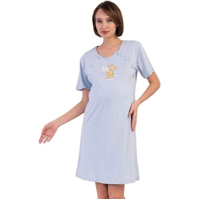 Лазурно синя нощница за кърмачки с мече